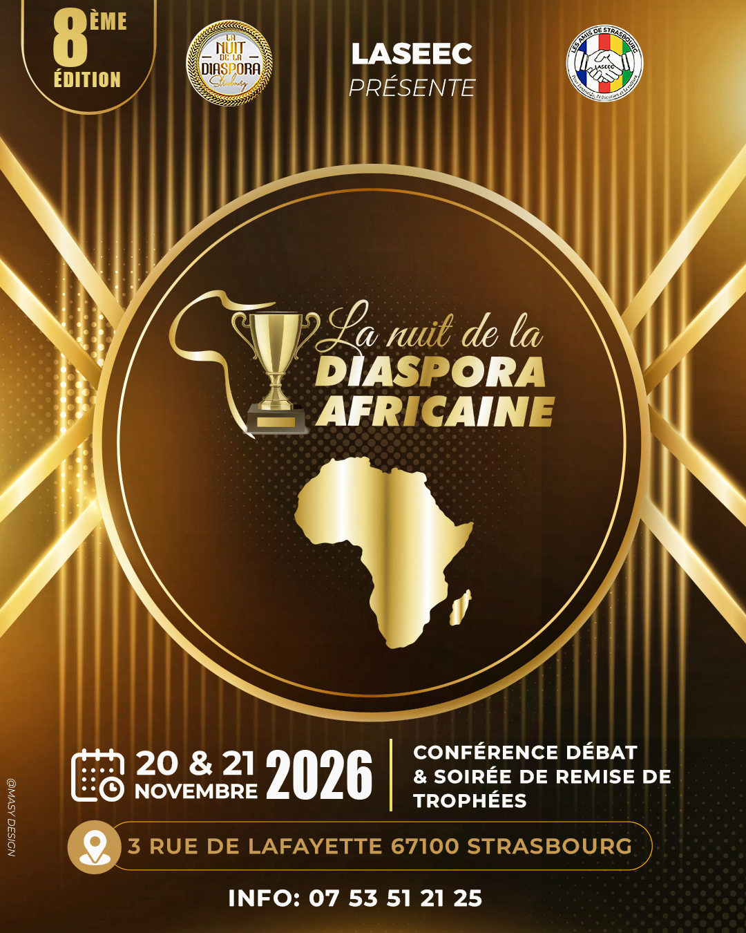 Affiche de la 8ème édition de La Nuit de la Diaspora Africaine